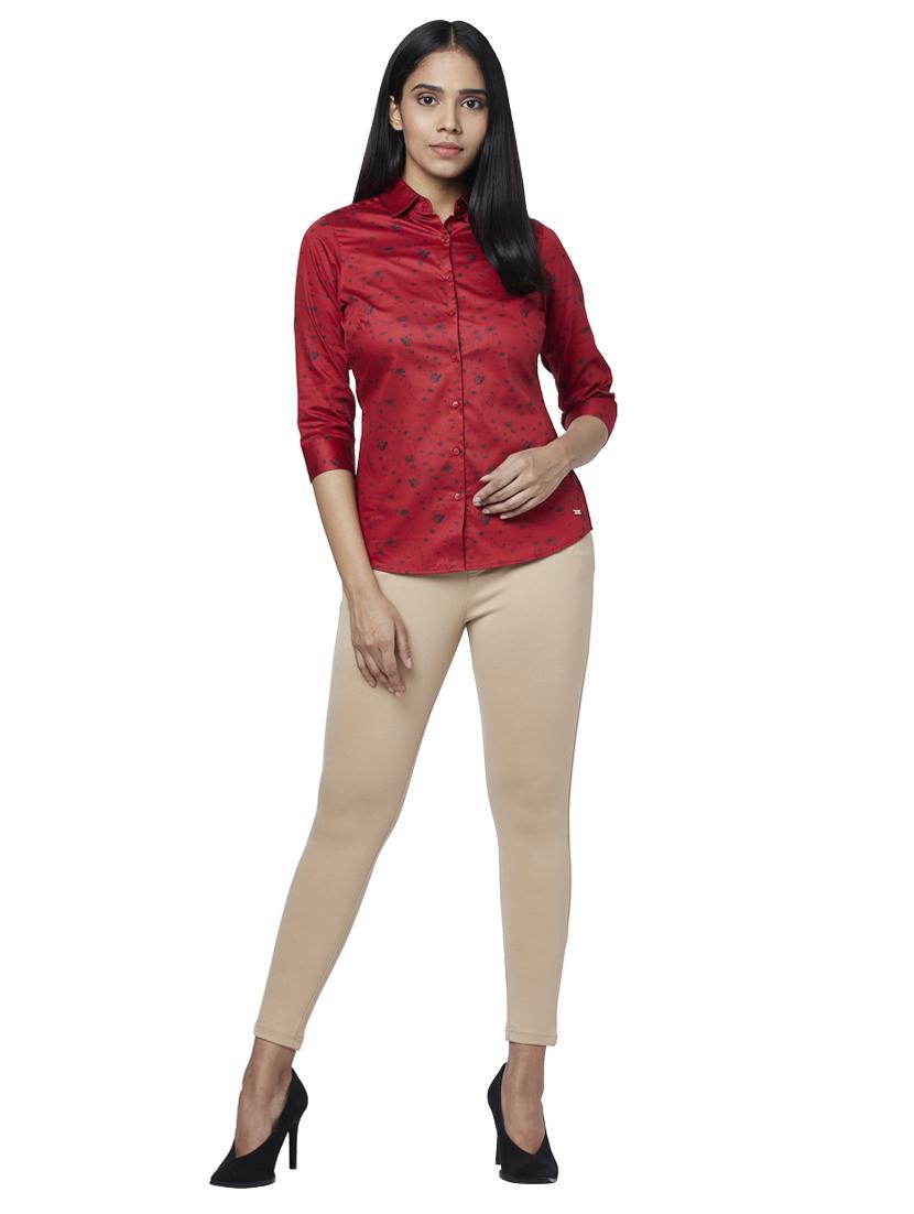curved hem floral shirt - 17759200 - Zoom Image - 4