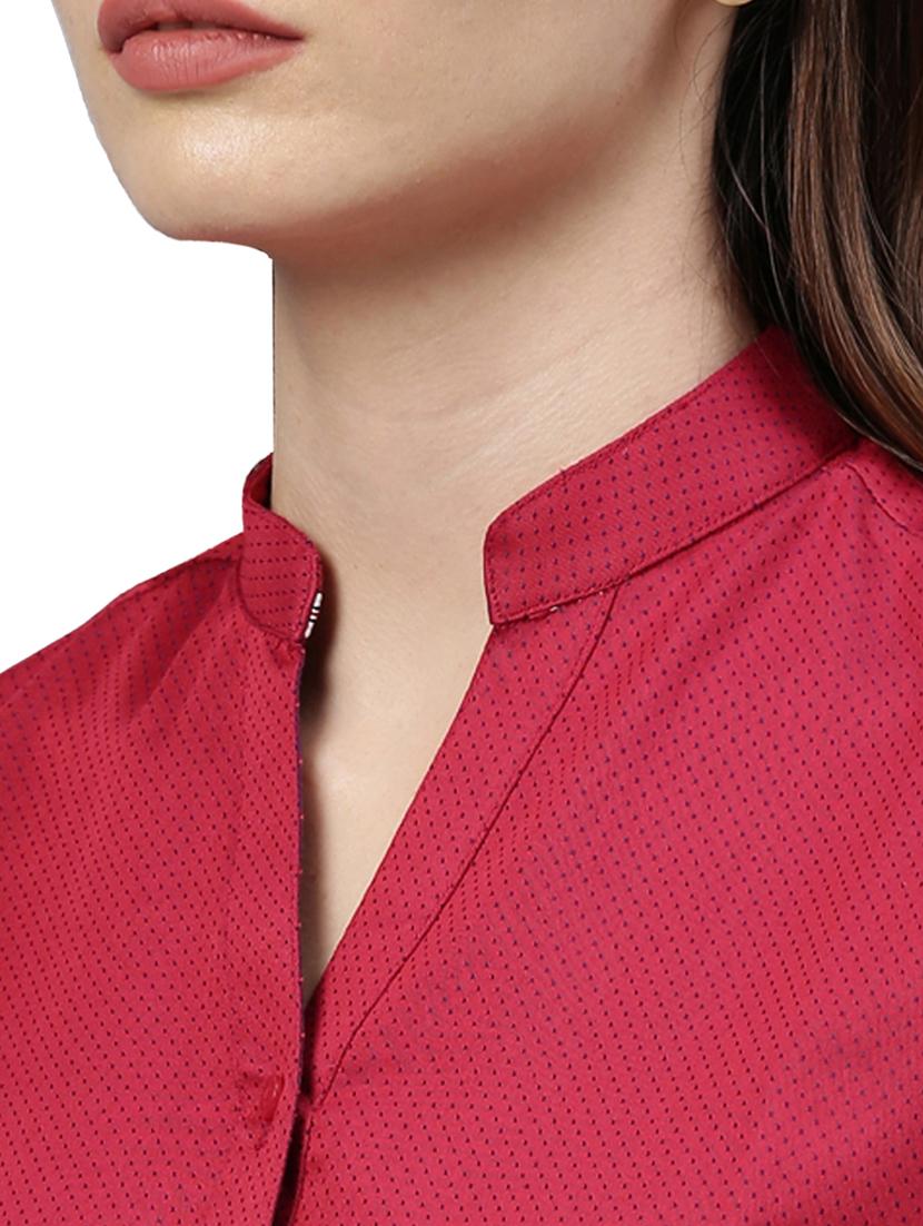 mandarin neck solid shirt - 17759209 - Zoom Image - 5