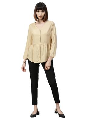v-neck peplum top - 17759341 - Standard Image - 4