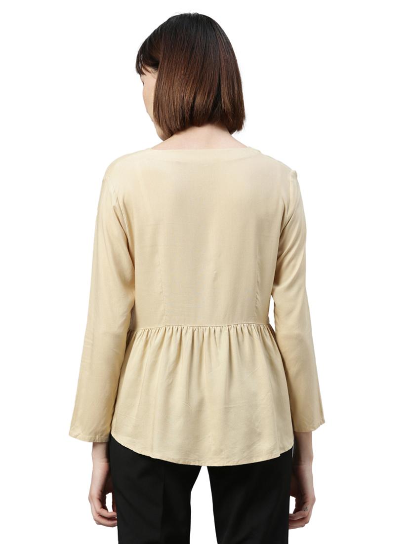v-neck peplum top - 17759341 - Zoom Image - 3