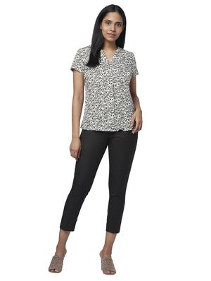 mandarin neck floral top - 17759390 - Standard Image - 4