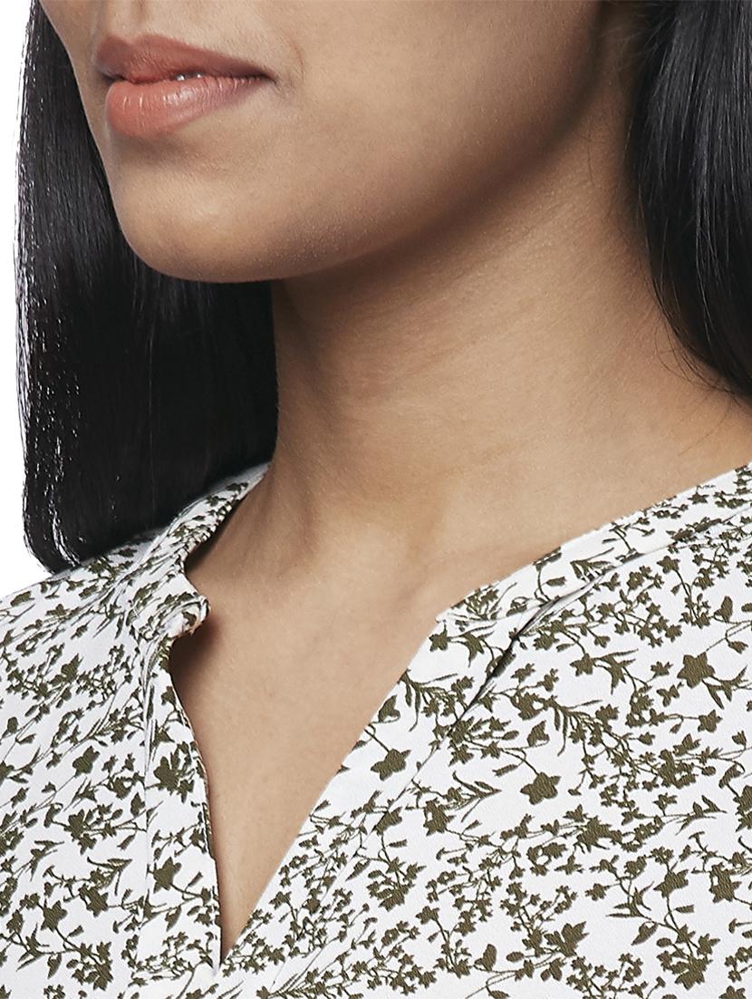 mandarin neck floral top - 17759390 - Zoom Image - 5