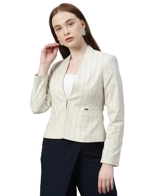 slip pocket striped blazer - 17759579 - Standard Image - 1