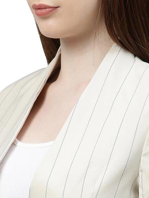 slip pocket striped blazer - 17759579 - Standard Image - 5