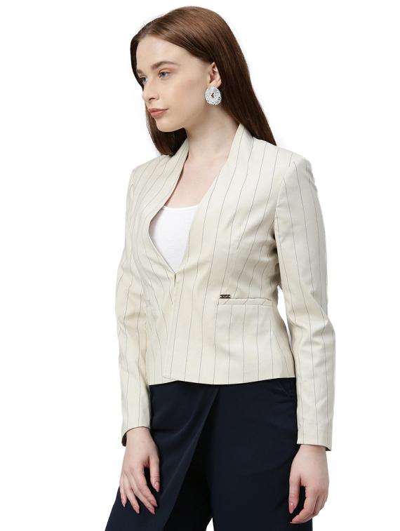 slip pocket striped blazer - 17759579 - Zoom Image - 2
