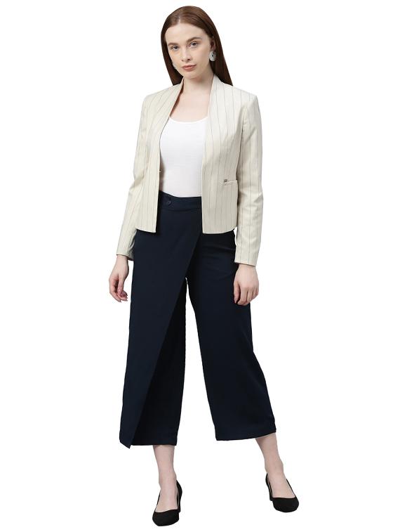 slip pocket striped blazer - 17759579 - Zoom Image - 4