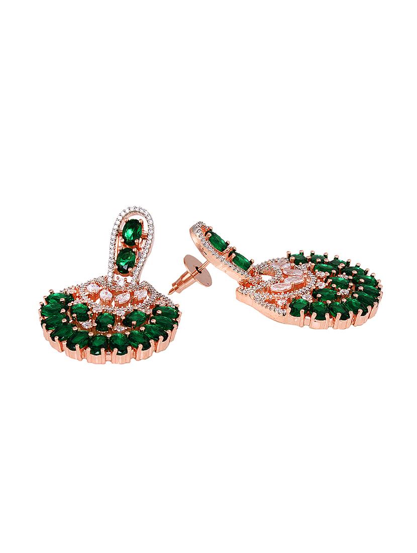 green brass drop earring - 17759878 - Zoom Image - 3