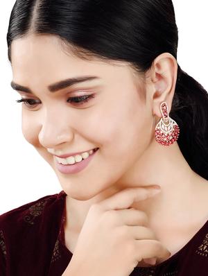 red brass drop earring - 17759881 - Standard Image - 4