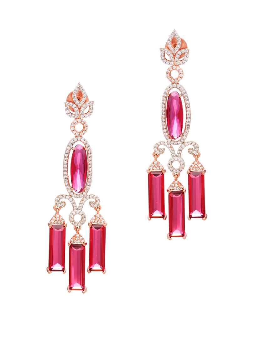red brass drop earring - 17759887 - Zoom Image - 2