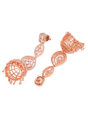 white brass jhumka earring - 17759889 - Standard Image - 3