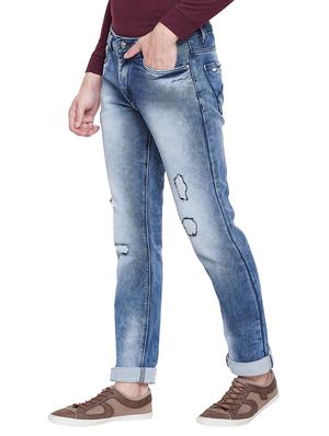 blue heavy washed ripped denim jeans - 17759979 - Standard Image - 2