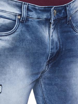 blue heavy washed ripped denim jeans - 17759979 - Standard Image - 5