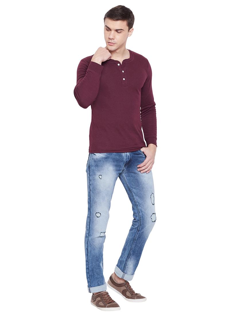 blue heavy washed ripped denim jeans - 17759979 - Zoom Image - 4