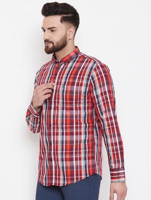 red checkered casual shirt - 17759995 - Standard Image - 2