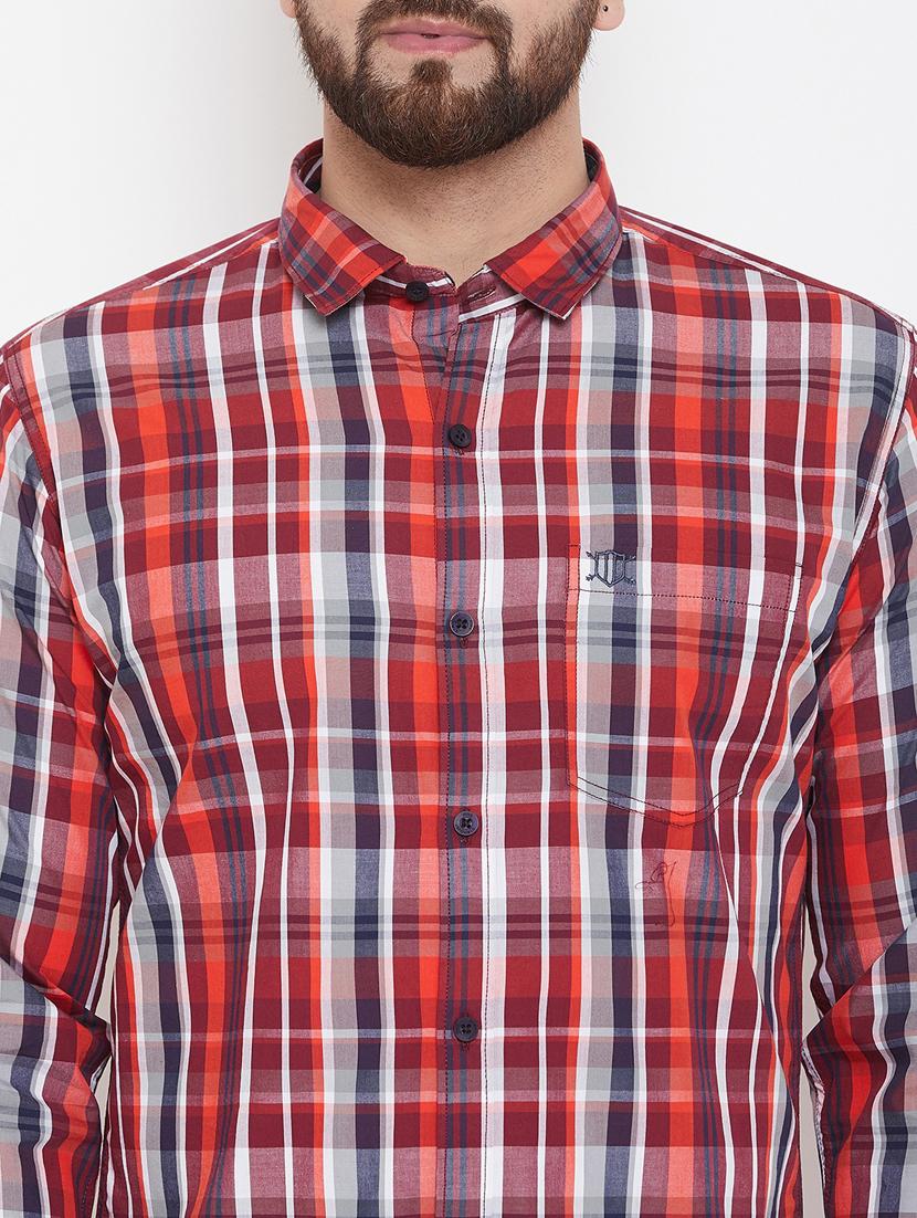 red checkered casual shirt - 17759995 - Zoom Image - 5