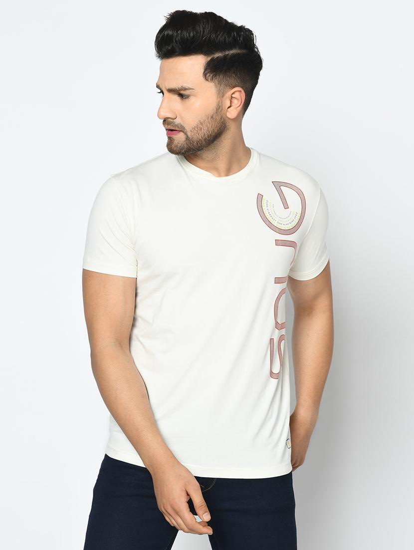 white printed t-shirt - 17760066 - Zoom Image - 1