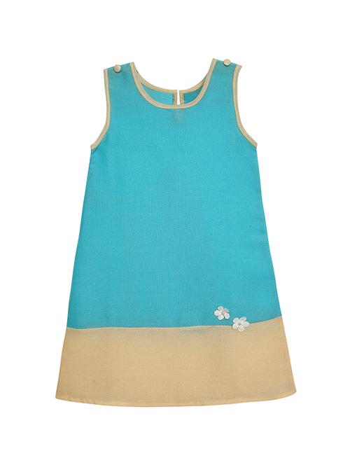 blue color block frock - 17760146 - Standard Image - 1
