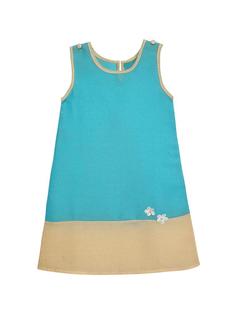 blue color block frock - 17760146 - Zoom Image - 1