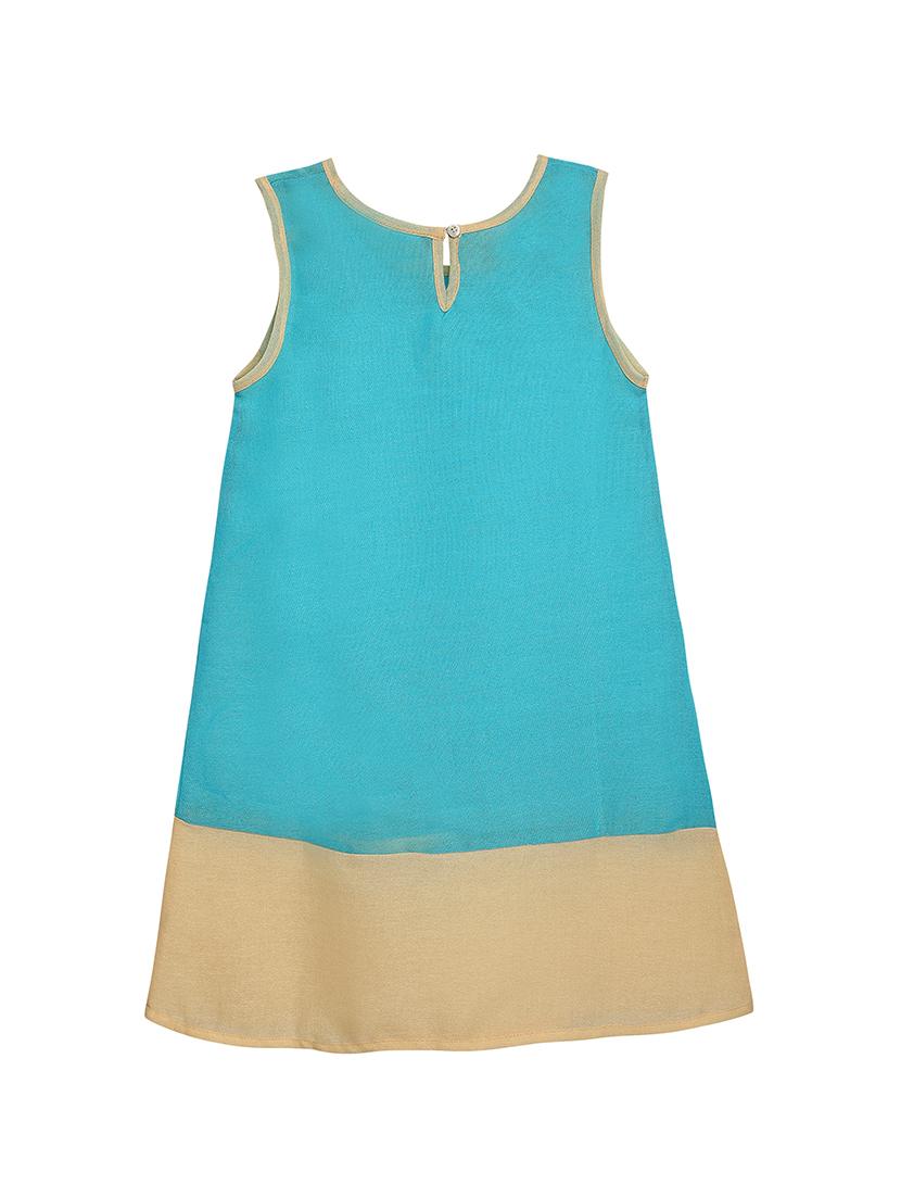 blue color block frock - 17760146 - Zoom Image - 2