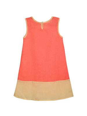orange color block frock - 17760147 - Standard Image - 2