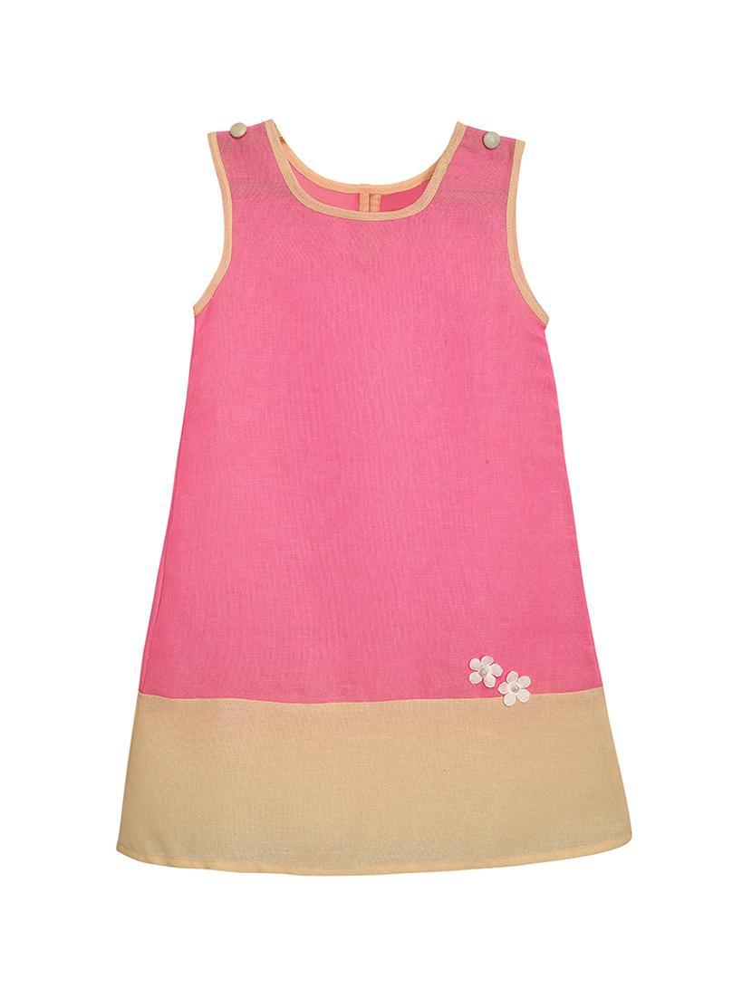 pink color block frock - 17760148 - Zoom Image - 1