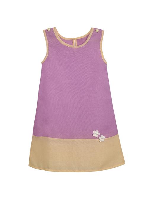 purple color block frock - 17760149 - Standard Image - 1