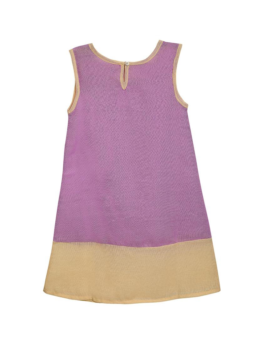 purple color block frock - 17760149 - Zoom Image - 2