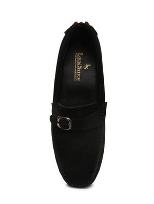 black leather slip on loafers - 17760161 - Standard Image - 5