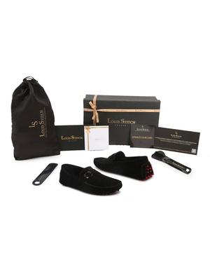 black leather slip on loafers - 17760161 - Standard Image - 6