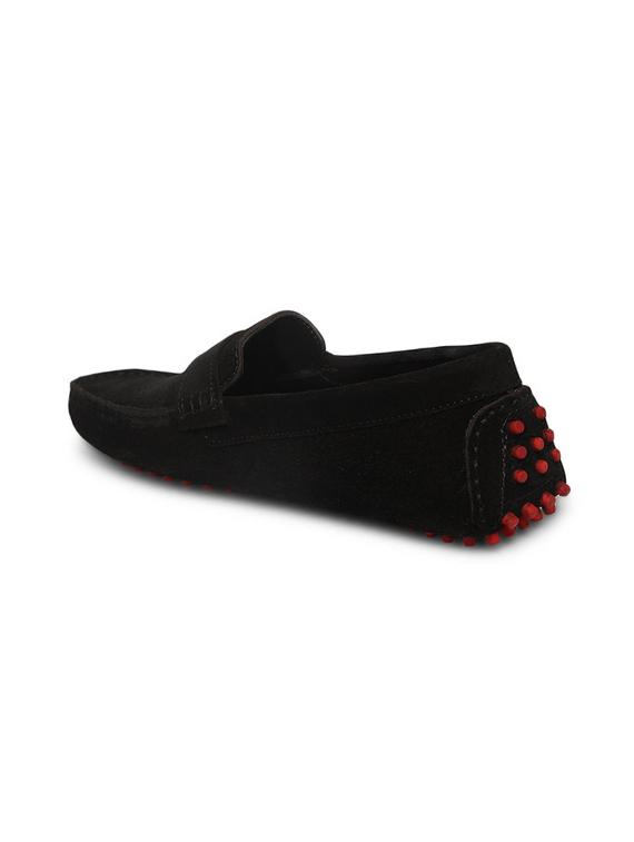 black leather slip on loafers - 17760161 - Zoom Image - 4