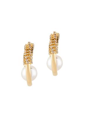 gold metal drop earring - 17760230 - Standard Image - 2