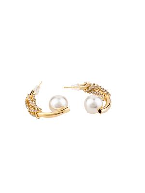 gold metal drop earring - 17760230 - Standard Image - 3