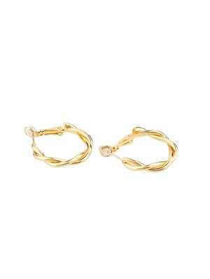 gold metal hoop earring - 17760255 - Standard Image - 3