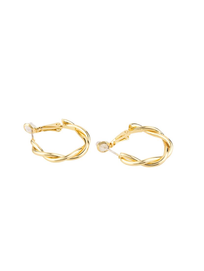 gold metal hoop earring - 17760255 - Zoom Image - 3