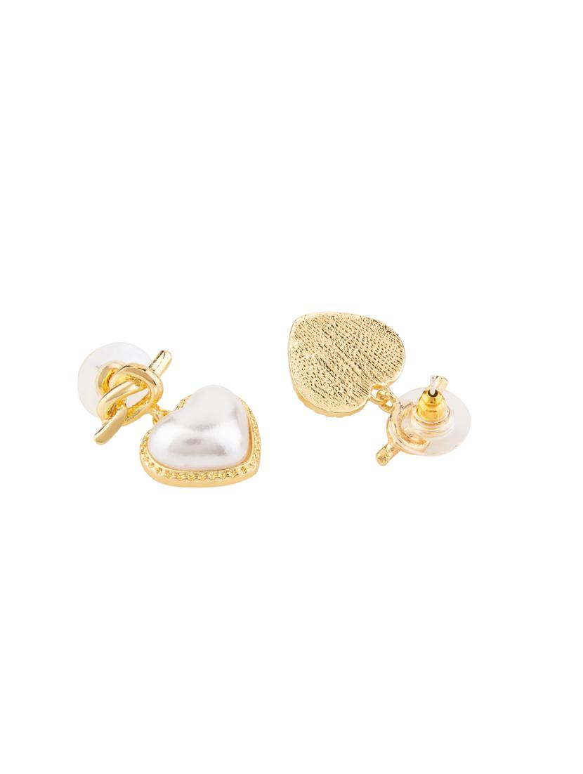 gold metal drop earring - 17760256 - Zoom Image - 3