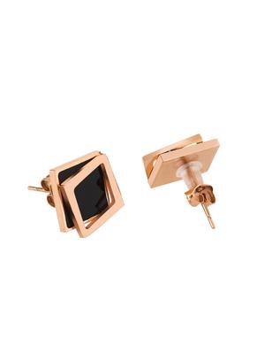 black metal studs earring - 17760264 - Standard Image - 3