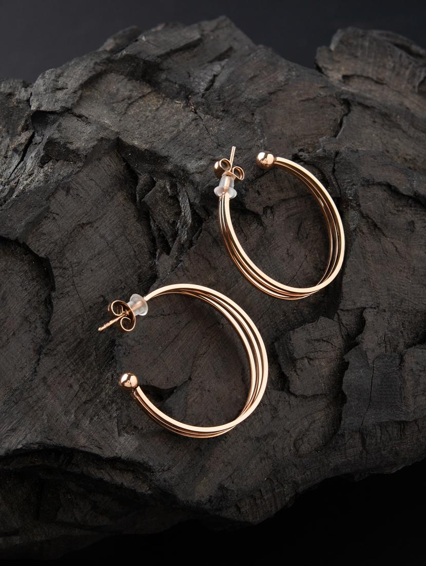 gold metal hoop earring - 17760268 - Zoom Image - 1