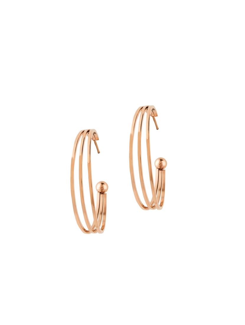 gold metal hoop earring - 17760268 - Zoom Image - 2