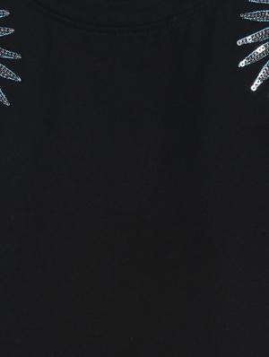 black embellished regular tee - 17760442 - Standard Image - 3