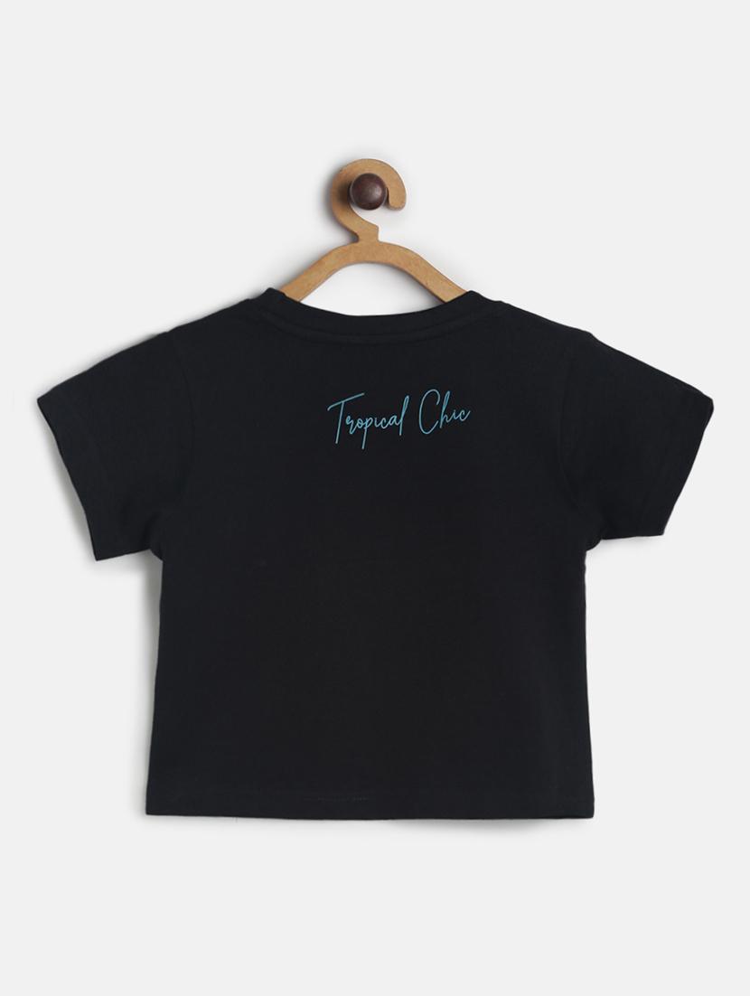 black embellished regular tee - 17760442 - Zoom Image - 2