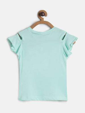 blue embroidered regular tee - 17760443 -  Standard Image - 1