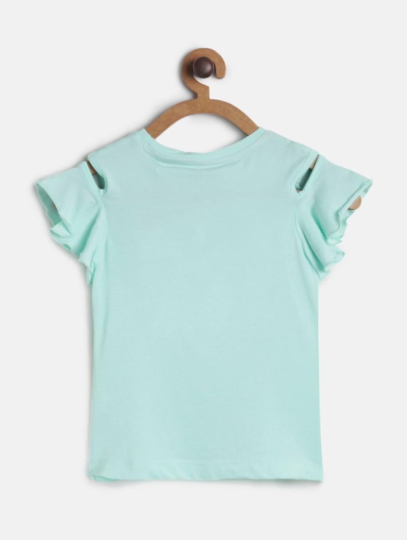 blue embroidered regular tee - 17760443 - Zoom Image - 2
