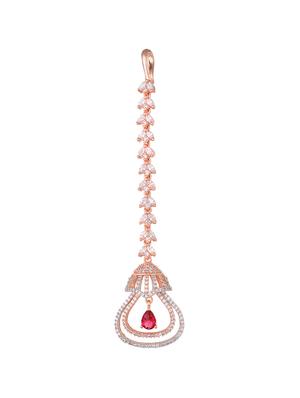 red brass maang teekas & passa - 17760668 - Standard Image - 3