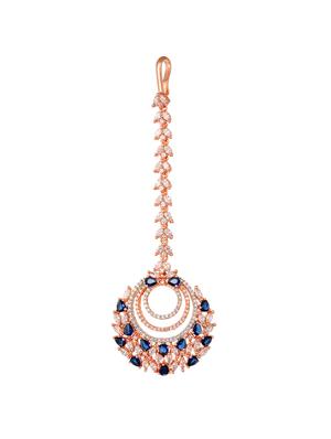 blue brass maang teekas & passa - 17760672 - Standard Image - 3