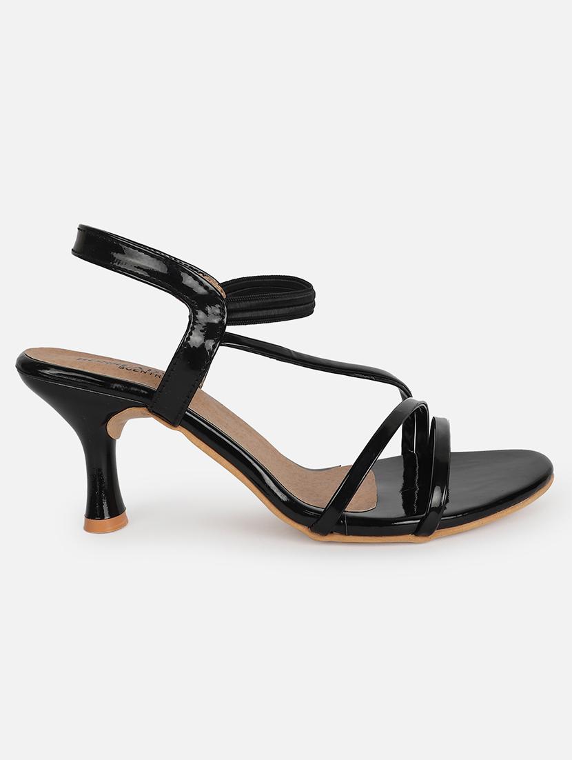 black synthetic back strap sandals - 17760675 - Zoom Image - 2