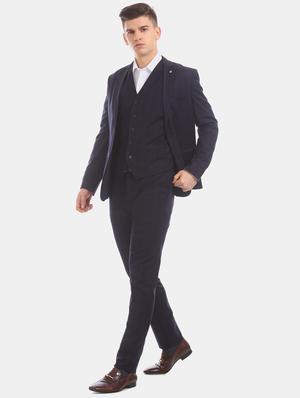 purple solid 3 piece suit - 17760834 - Standard Image - 2
