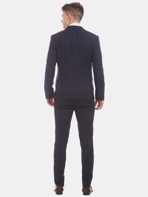 purple solid 3 piece suit - 17760834 - Standard Image - 5