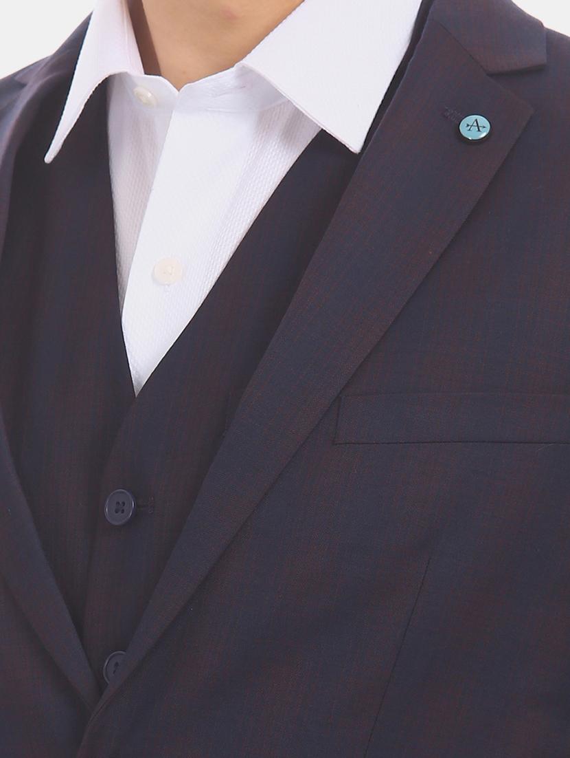 purple solid 3 piece suit - 17760834 - Zoom Image - 6