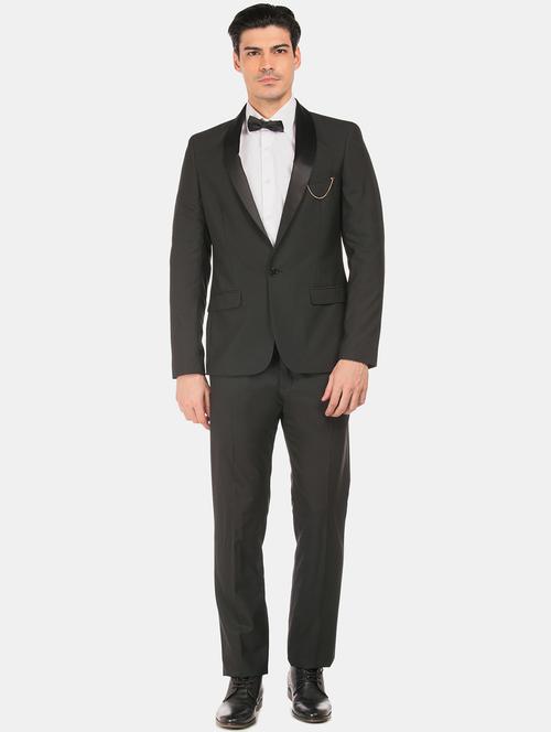 black solid tuxedo suit - 17760838 - Very Small Image - 1