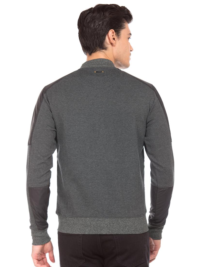 grey cut & sew casual jacket - 17760865 - Zoom Image - 3
